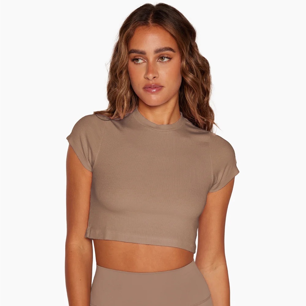 BRAND NEW Set Active Ribbed Modal Form Crop